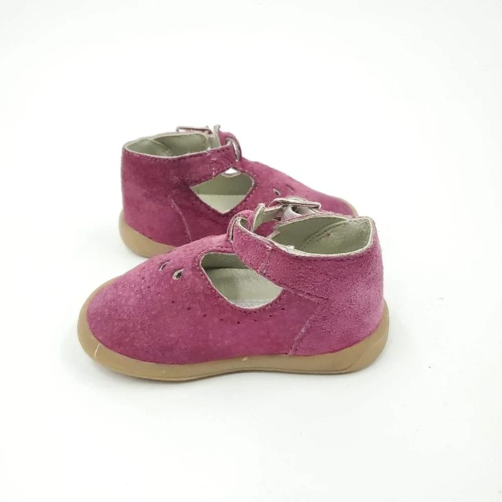 Fisher Price Baby Girl Magenta Mary Janes 2T Vintage